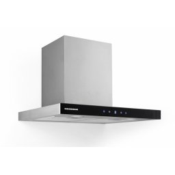 Hota decorativa Heinner DCH-650TIX, 60 cm, Control touch, Timer, Inox + Sticla neagra