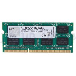 Memorie Laptop G.Skill F3 DDR3, 1x8GB, 1600MHz, CL11, 1.35v