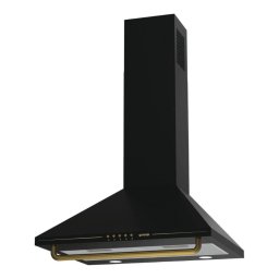 Hota decorativa Gorenje WHC63CLB, 60cm, max 650m3/h, 1 motor, negru