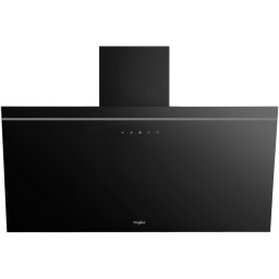 Hota decorativa Whirlpool WHVP82FLTK, Capacitate absorbtie 650 m3/h, Iluminare LED, 1 motor, Clasa A, Touch control, 80 cm, Negru