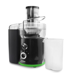 Storcator de fructe si legume Heinner HSF-600BK, 600 W, Recipient suc si pulpa, Negru