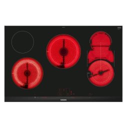 Plita cu inductie, Siemens, Ceramica, Negru, 80 CM