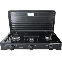 Plita MPM SMILE-KN-03/1KB 3 arzatoare Invelis de protectie Negru