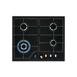 Plita incorporabila Electrolux EGS6436RK, 60 cm, 4 arzatoare gaz, Negru mat