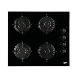 Plita Incorporabila Beko HILG 64120 S, Gaz, 4 Zone, 60 cm, Negru