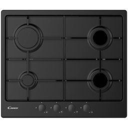 Plita incorporabila Candy CHW6BRBB, Gaz, 4 arzatoare, 60 cm, Negru