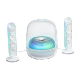 Sistem audio 2.1 Harman Kardon Soundsticks 5 Wi-Fi, 190 W, Lumina ambientala, Bluetooth 6.0, Auracast, Alb