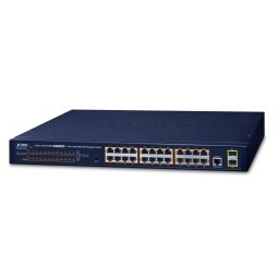 Switch Planet GS-4210-24P2S, 24x RJ-45 PoE+, 2x SFP, Gigabit, Management