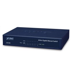 Switch Planet GSD-803, 8 porturi Gigabit 10/100/1000 Mbps, Carcasa metalica, Plug & Play