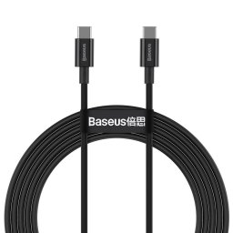 Superior, Fast Charging Data Cable pt. smartphone, USB Type-C la USB Type-C 100W, 2m, negru