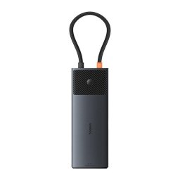 Hub USB-C la 2 x HDMI, 3xUSB, 2xUSB-C, RJ45, SD, TF Negru