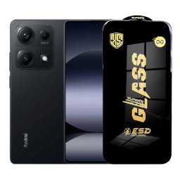 Folie de Protectie pentru Xiaomi Redmi Note 14S, Flippy, Sticla Securizata ESD, Margini Negre, Rezistenta la Zgirieturi, Antistatica, 0.35 mm, Transparenta