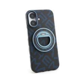 Husa pentru iPhone 17, Flippy, Carcasa de Protectie Rezistenta Ultra-subtire, Suport Magnetic, Aspect Texturat, Albastru