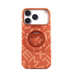Husa pentru iPhone 17 Pro, Flippy, Carcasa de Protectie Rezistenta Ultra-subtire, Suport Magnetic, Aspect Texturat, Portocaliu