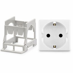 PRIZA 2P+T 10/16A + SUPORT MONTAJ PE SINA DIN, Gewiss
