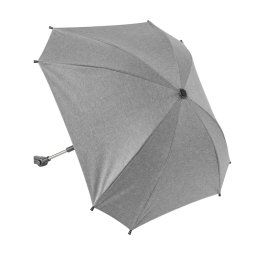 Umbrela parasolar carucior copii, protectie UV 80+, forma patrata 80 cm, reglabila 180°, prindere universala anti-alunecare, gri melange, Reer ShineSafe 84271