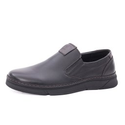Pantofi barbati casual din piele naturala, Otter, 1DT90002A 01-N, negru