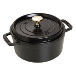 Vas Rotund Staub 40509-485-0 | 18cm, Fonta Emailata, Negru