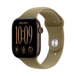 Apple Watch S12 GPS 46mm Dark Bronze Aluminium Case with Olive Sport Band - S/M