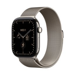 Apple Watch S12 Cellular 46mm Natural Titanium Case with Natural Milanese Loop - S/M