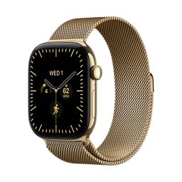 Apple Watch S12 Cellular 46mm Radiant Gold Titanium Case with Radiant Gold Milanese Loop - S/M