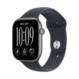 Apple Watch S12 GPS 46mm Space Grey Aluminium Case with Navy Blue Sport Band - M/L
