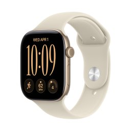 Apple Watch S12 GPS 46mm Light Gold Aluminium Case with Sand Sport Band - S/M