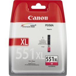 Cartus Cerneala Original Canon Magenta, CLI-551XLM, pentru Pixma IP-7250|8750|IX-6850|MG-5450|5550|5650|6350|6450|6650|7150|7550|MX-725|925, 11ml, (timbru verde 0.15 lei), "BS6445B001AA"