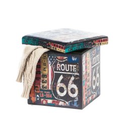 Taburet Design Route 66, dimensiune 38 x 38 cm