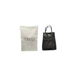 Versace, Versace, Textile Bag, Hand Tote, Black, For Women