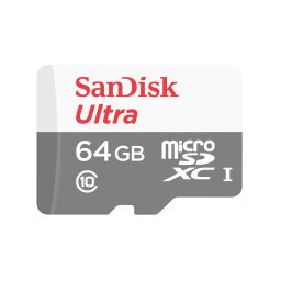 CARD MicroSD SANDISK, 64 GB, MicroSD, clasa 10, standard UHS-I U1, "SDSQUNR-064G-GN3MA" (timbru verde 0.03 lei)