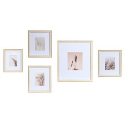 Set 5 rame foto, MDF, cadru natur, 32x45 cm