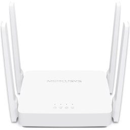 ROUTER MERCUSYS wireless 1200Mbps, 2 porturi LAN 10/100 Mbps, 1 x WAN 10/100 Mbps, 4 x antene externe, Dual Band AC1200 "AC10" (timbru verde 0.8 lei)