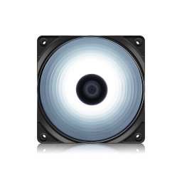 VENTILATOR DEEPCOOL PC RF120W, 120x120x25 mm, 4 white LED, Hydro Bearing, "DP-FLED-RF120-WH"