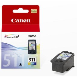 Cartus Cerneala Original Canon Color, CL-511, pentru Pixma IP2700|MP230|MP240|MP250|MP260|MP270|MP280|MP282|MP480|MP490|MP495|MX320|MX330|MX340|MX350|MX360|MX410|MX420 , 244, (timbru verde 0.15 lei), "2972B001AA"