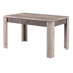 Masă dining extensibilă, castan nairobi/onix, 130-175x80 cm, jesi new