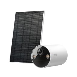 Camera IP wireless exterior TP-Link TC82 KIT, 3MP 2K, IR 9.1m si vedere color, lentila fixa 3.17mm, microfon si difuzor, panou solar, TC82 KIT
