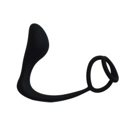 Dildo anal Rosy cu inel penis