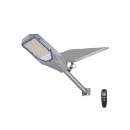 Lampă stradală LED reglabilă cu panou solar, LED/200W/20000 mAh, 6500K, IP65, gri