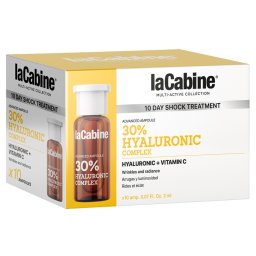 Fiole cu 8 Tipuri de Acid Hialuronic și Vitamina C pentru Hidratare Advanced 30% Hyaluronic Complex, La Cabine, 10 x 2 ml