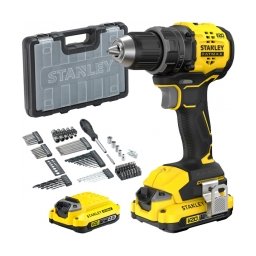 Stanley - SFMCD714D2A - Masina de gaurit si insurubat cu 2 acumulatori si incarcator, Li-Ion, 18 V, 2 Ah, 65 Nm, valiza plastic, accesorii