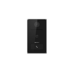 Post de exterior videointerfon IP Hikvision DS-KV6133-ME1; WIFI; 1 x buton de apelare( pentru o singura familie- permite apelarea a mai multor monitoare de interior); camera video 2MP True WDR ( unghi vizualizare: Horizontal: 129° Vertical: 75°),