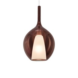 Pendul Kalique 359663, 1xE27 42W, D 28 cm, cupru, sticlă