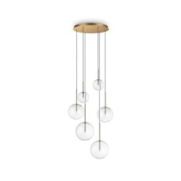 Candelabru Equinoxe 317243, 6xG4 2W, D 65 cm, alamă, metal