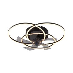 Globo 03645 - Ventilator de tavan cu LED ALIA, reglabil, 40W/230V, 3000-6500K, negru + telecomandă