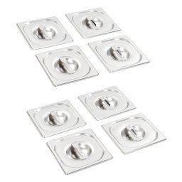 Capace pentru tava GN 1/6, 8 buc., otel inoxidabil GartenMobel Dekor