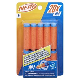 Set 20 sageti Nerf N1 oficiale din spuma, pentru blastere, 8+ ani