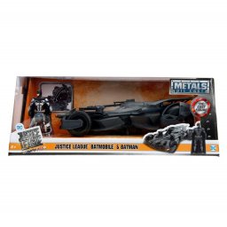 Batmobil Batman Justice League din metal, 20 cm, cu figurina Batman