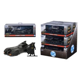 Set Batman cu figurina si masinuta metalica Batmobile, scara 1:32