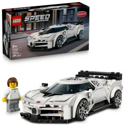 LEGO Speed Champions Bugatti Centodieci, masina sport de construit, 291 piese
